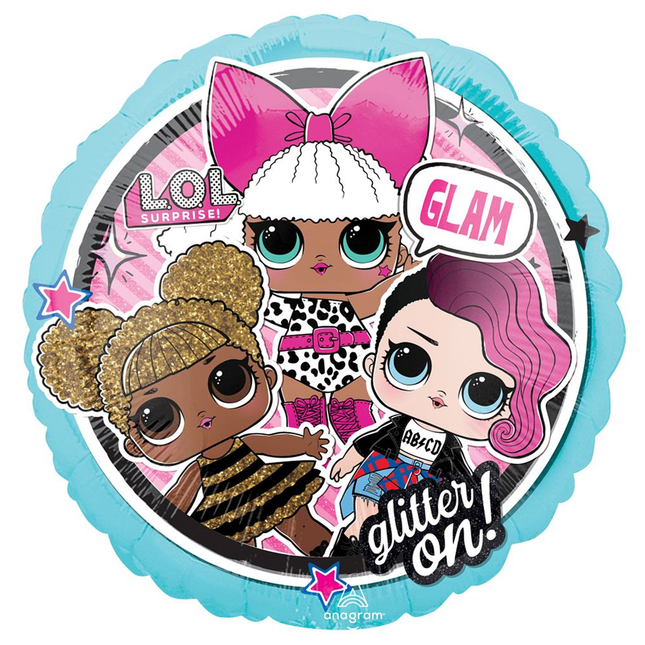 LOL Glam Glitter On! Round Foil Balloon 18″