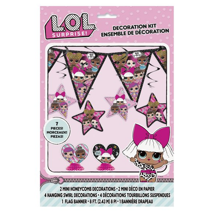 LOL Surprise Birthday Party Decorating Kit, 7pcs