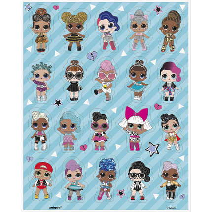 LOL Surprise Sticker Sheets, 4 Count 80 stickers