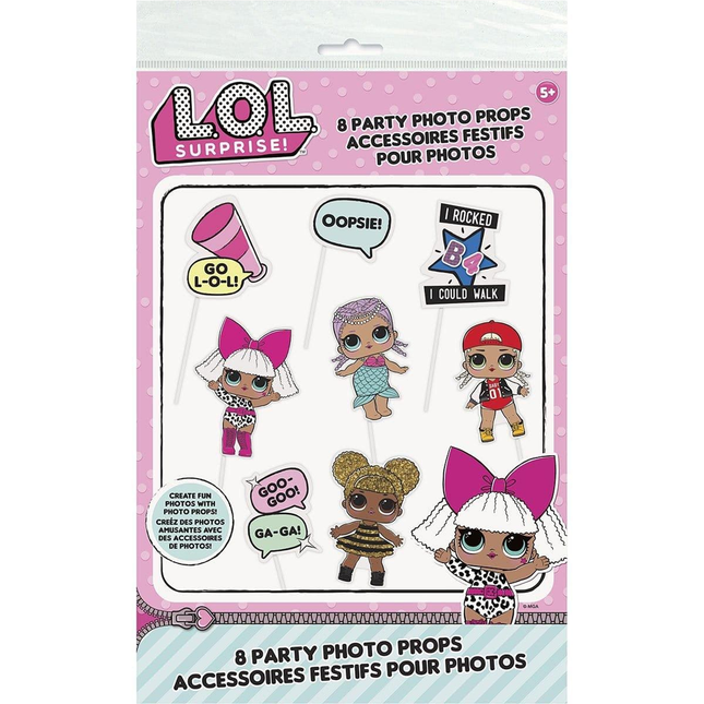 LOL Surprise Photo Booth Props, 8 ct