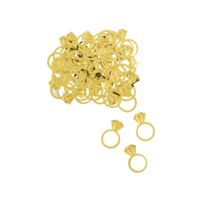 Large Gold Diamond Ring Foil Confetti, .5oz