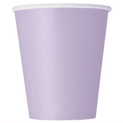 Lavender Solid 9oz Paper Cups 20ct