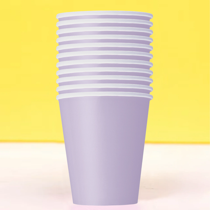 Lavender Solid 9oz Paper Cups 20ct