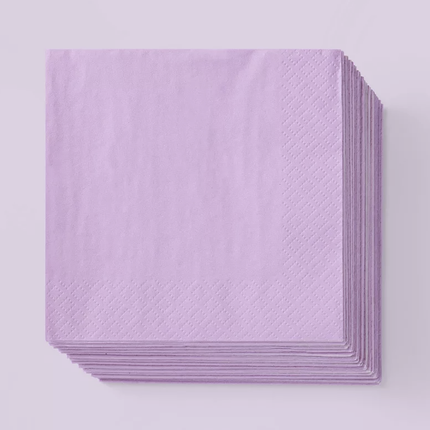 Lavender Solid Luncheon Paper Napkins, 20ct