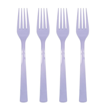 Lavender Solid Plastic Forks, 18ct