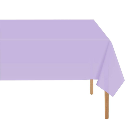 Lavender Solid Rectangular Plastic Table Cover, 54" x 108"