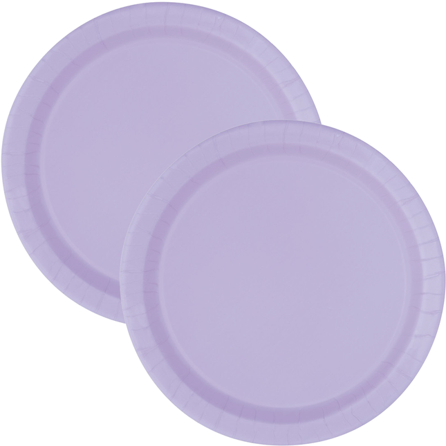 Lavender Solid Round 9" Dinner Plates, 16ct