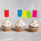 LEGO Building Block Cupcake Topper 10 ct