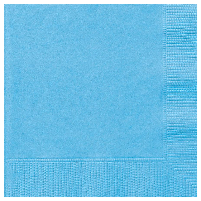 Light Blue Solid Luncheon Paper Napkins, 20ct