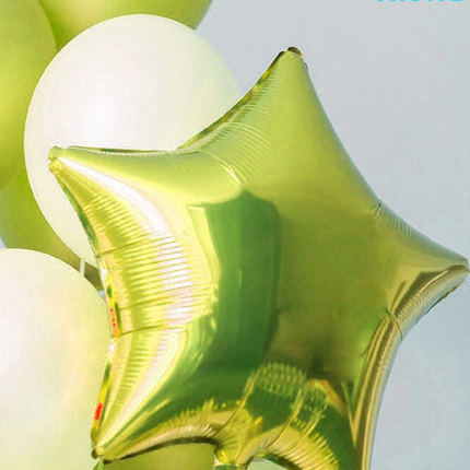 Lime Green Star Foil Balloon 18", 1 ct
