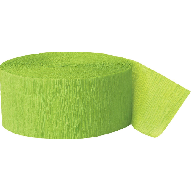 Lime Green Crepe Paper Streamer, 81 ft