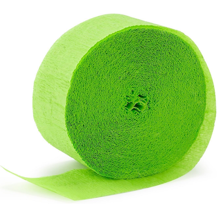 Lime Green Crepe Paper Streamer, 81 ft