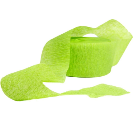 Lime Green Crepe Paper Streamer, 81 ft