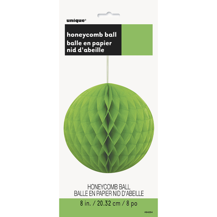 Lime Green Solid Honeycomb Ball 8"