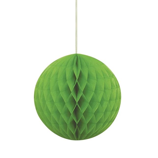 Lime Green Solid Honeycomb Ball 8"