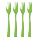 Lime Green Solid Plastic Forks, 18ct