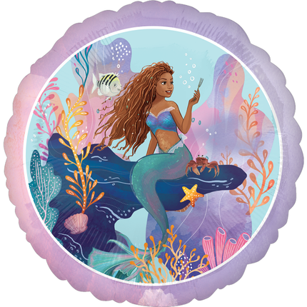 Little Mermaid Live Action Round Foil Balloon 18"