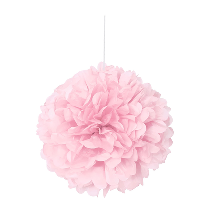 Lovely Pink Hanging Tissue Pom Pom 16"