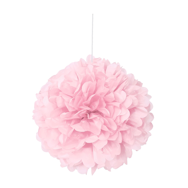 Lovely Pink Hanging Tissue Pom Pom 16"