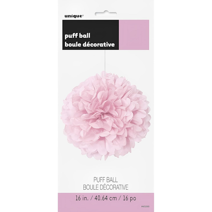 Lovely Pink Hanging Tissue Pom Pom 16"