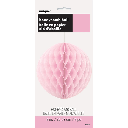 Lovely Pink Solid 8" Honeycomb Ball