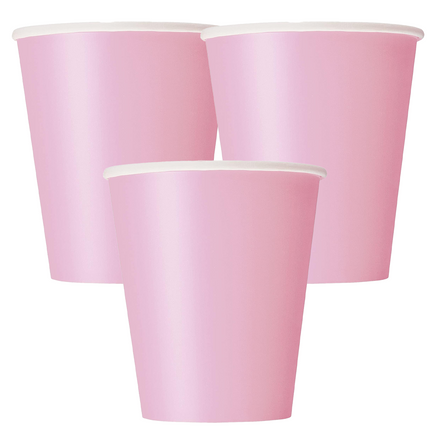 Lovely Pink Solid 9oz Paper Cups, 14ct