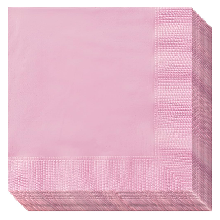 Lovely Pink Solid Luncheon Paper Napkins, 20ct