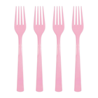 Lovely Pink Solid Plastic Forks, 18ct