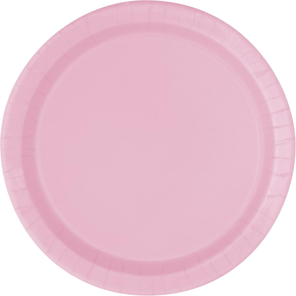 Lovely Pink Solid Round 9" Dinner Plates, 16ct