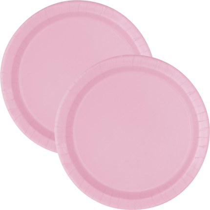 Lovely Pink Solid Round 9" Dinner Plates, 16ct