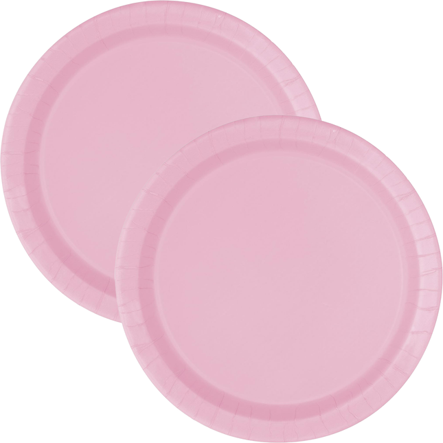 Lovely Pink Solid Round 9" Dinner Plates, 16ct