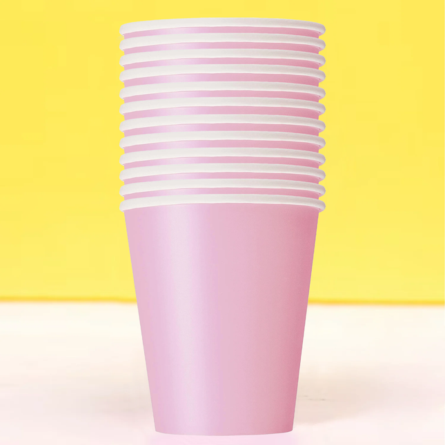 Lovely Pink Solid 9oz Paper Cups, 20ct
