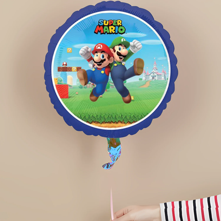 Mario Bros Round Foil Balloon 18"