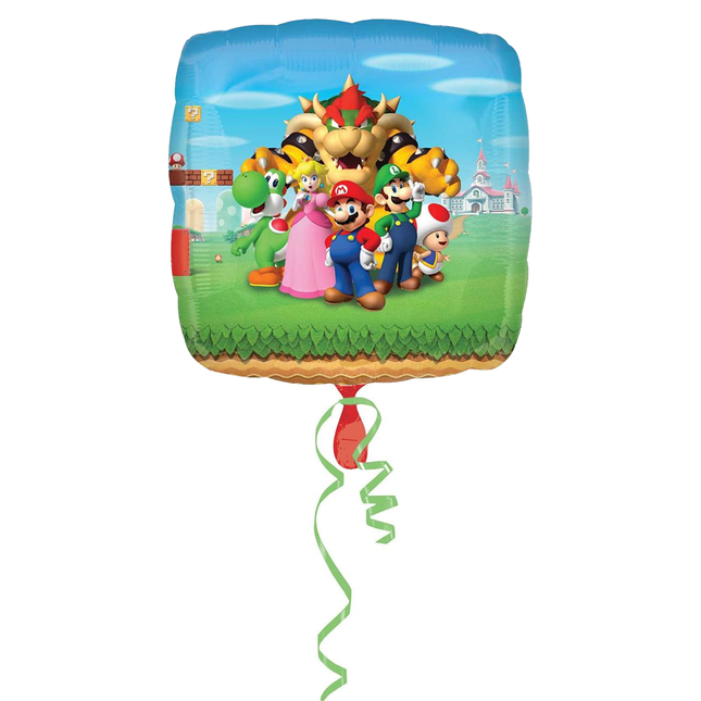 Super Mario Bros Square Shape Balloon - 28"