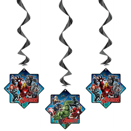 Marvel Avengers Hanging Swirl Decorations 