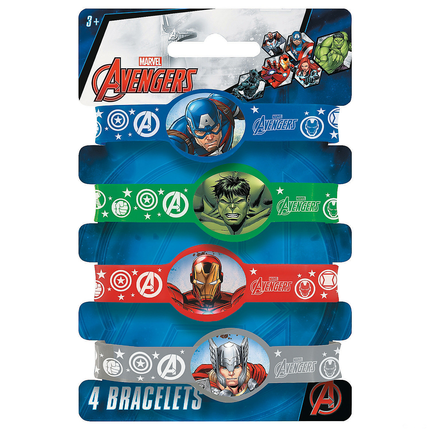 Marvel Avengers bracelet set packaging with superhero characters on a white background