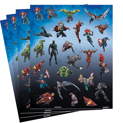 Marvel Avengers™ Stickers – 4 Sheets, 100 Stickers