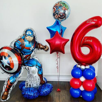 Avengers Captain America Airloonz Standing Air-Filled Balloon, 48"