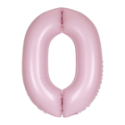 Matte Lovely Pink 0 Number Foil Balloon 34