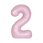 Matte Lovely Pink 2 Number Foil Balloon 34