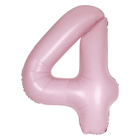 Matte Lovely Pink 4 Number Foil Balloon 34
