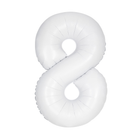 Matte White 8 Number Foil Balloon 34