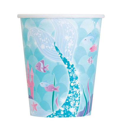 Mermaid 9oz Paper Cups, 8ct