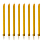Metallic Gold Candles 4″, 8ct