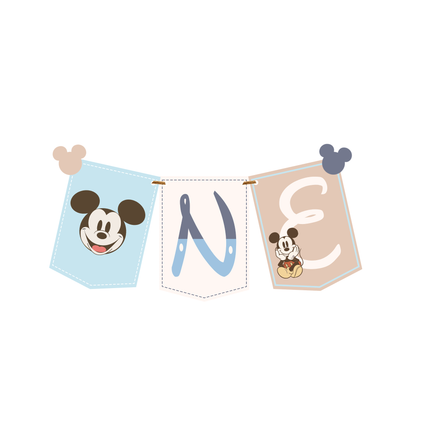 Mickey Mouse ONE Birthday High Chair Banner