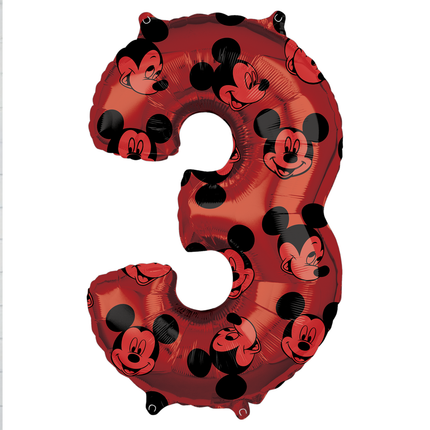 Mickey Mouse 3 Number Foil Balloon 26″