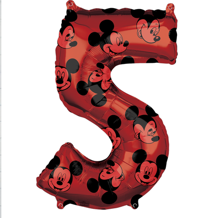 Mickey Mouse 5 Number Foil Balloon 26″