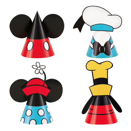 Mickey Mouse Cone Party Hats