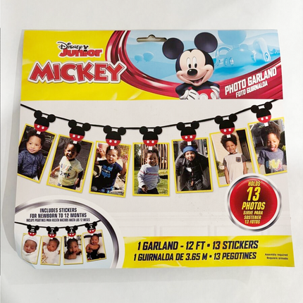Mickey Mouse Disney Clubhouse Kids Birthday Photo Garland