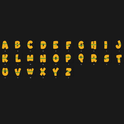 Mickey Mouse Family Doodle Alphabet Letters PNG Bundle Instant Download